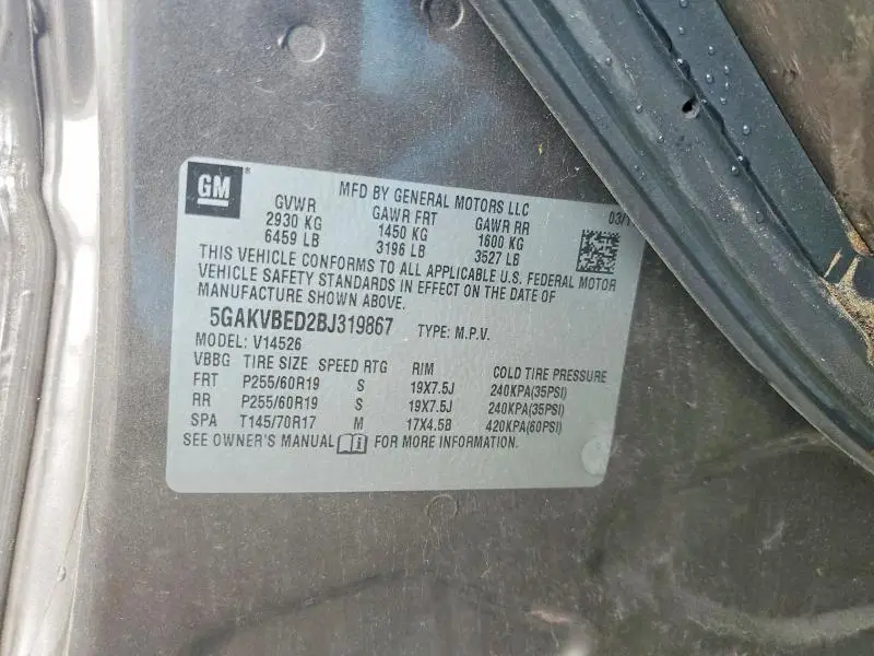 2011 BUICK ENCLAVE CXL  