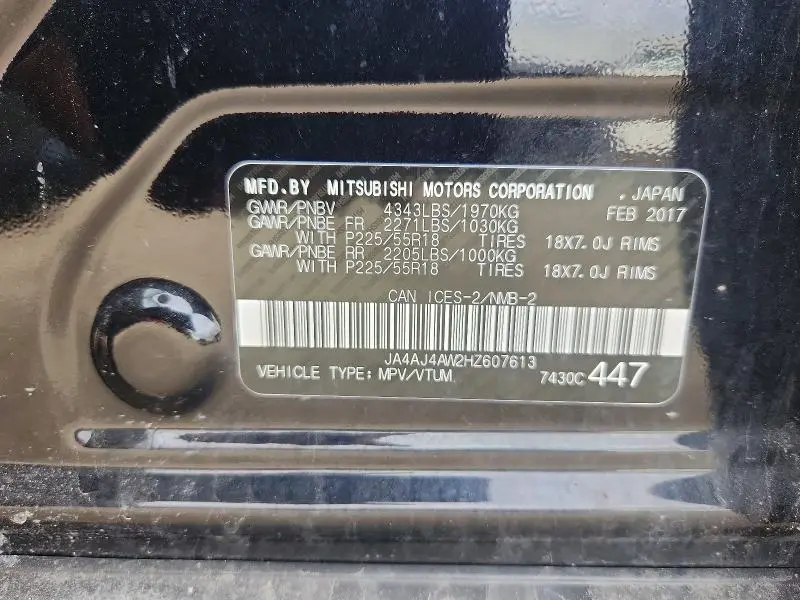 2017 MITSUBISHI RVR SE LIMITED  