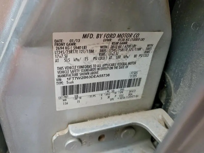 2013 FORD F250 SUPER DUTY  