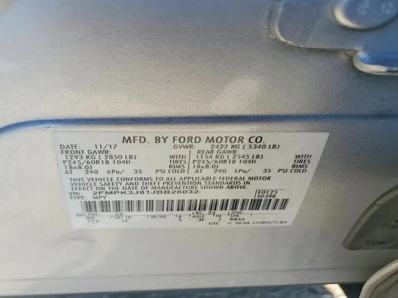 2018 FORD EDGE SEL  
