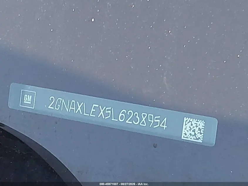 2020 CHEVROLET EQUINOX FWD LT 2.0L TURBO