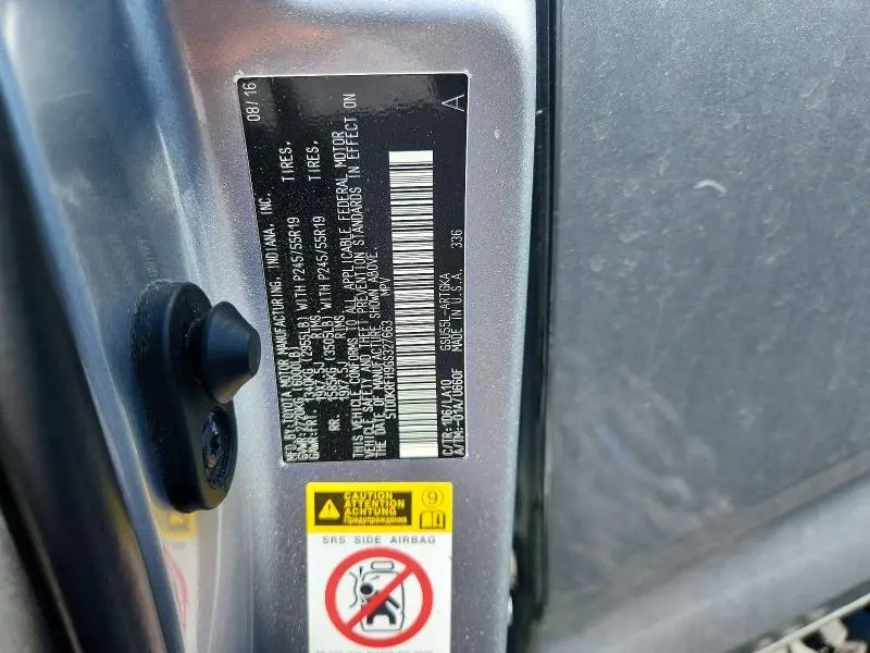2016 TOYOTA HIGHLANDER LIMITED PLATINUM  