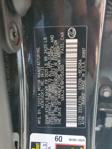 2023 LEXUS ES 350 F SPORT HANDLING  