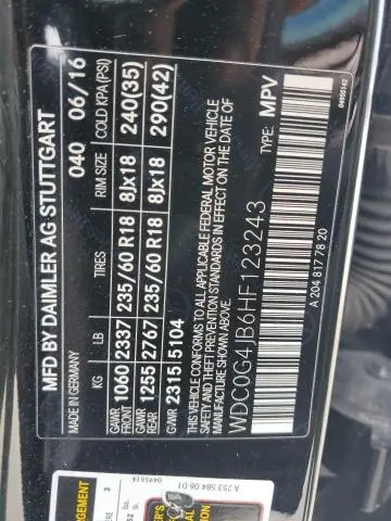 2017 MERCEDES-BENZ GLC 300