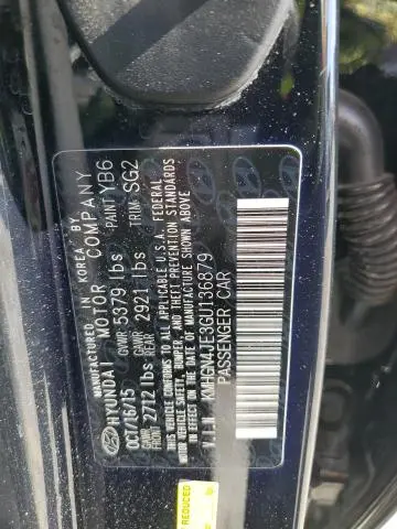 2016 HYUNDAI GENESIS 3.8L  