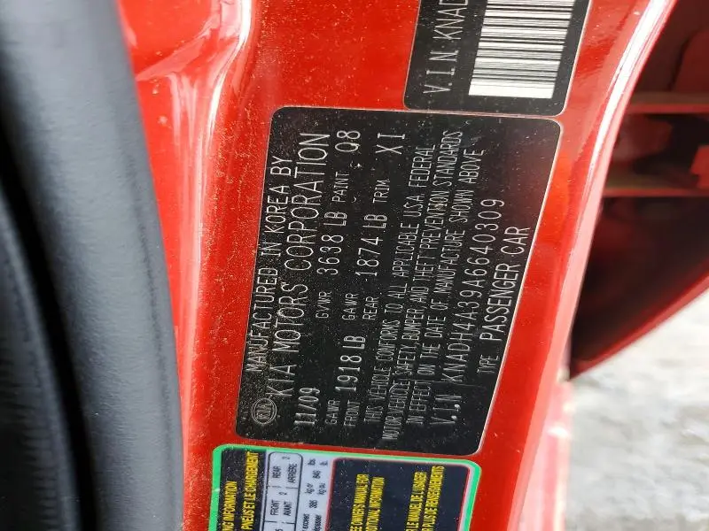 2010 KIA RIO BASE  