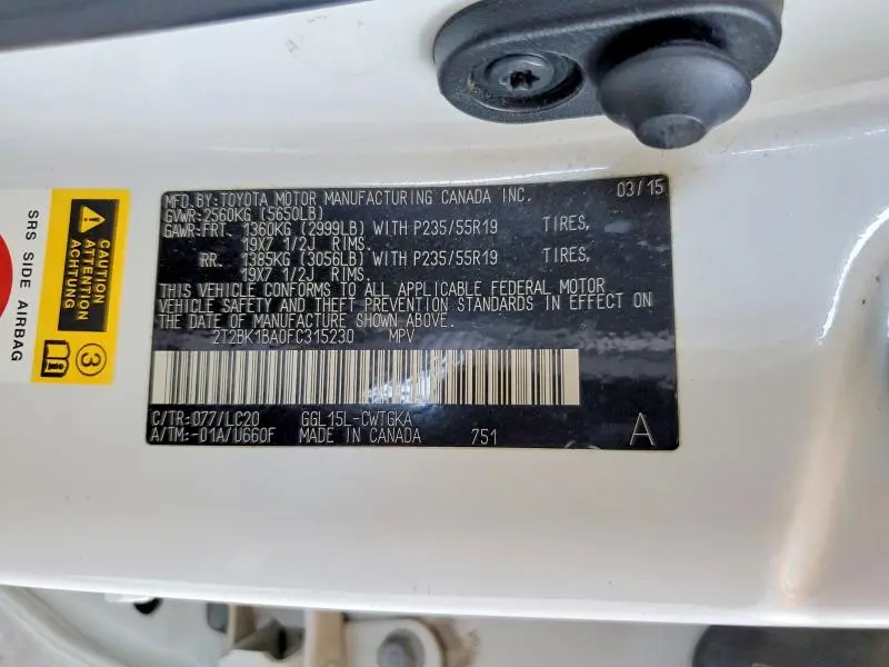 2015 LEXUS RX 350 BASE  