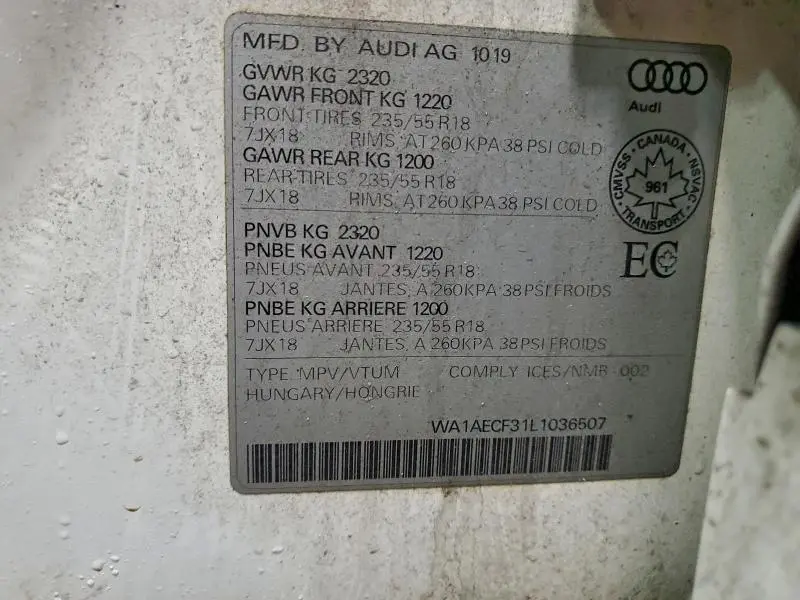 2020 AUDI Q3 PREMIUM  