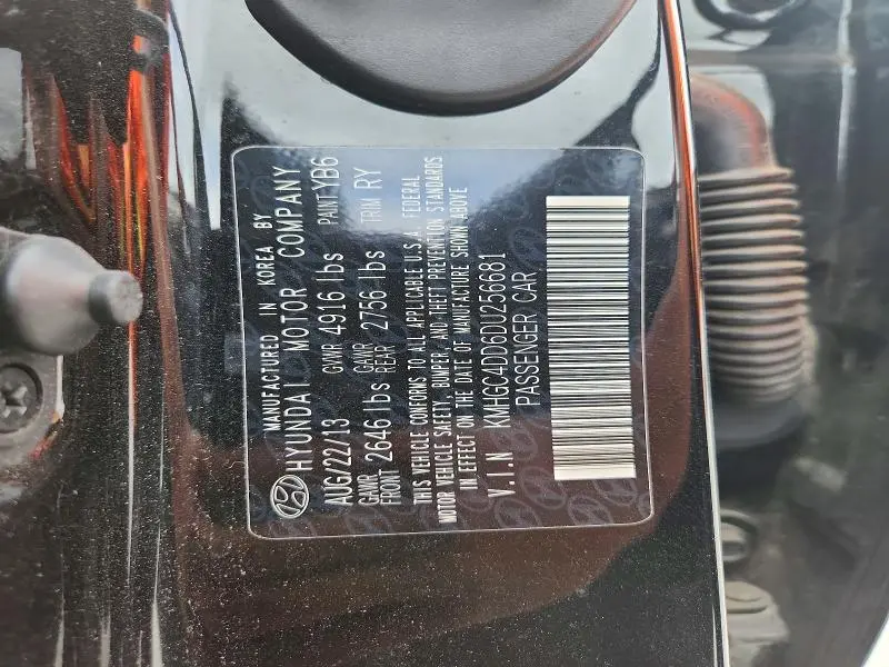 2013 HYUNDAI GENESIS 3.8L  