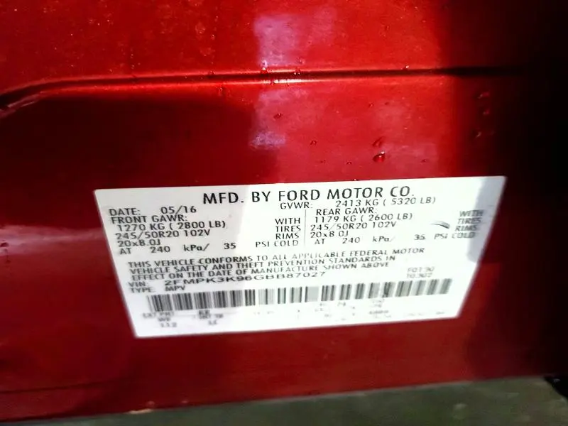 2016 FORD EDGE TITANIUM  