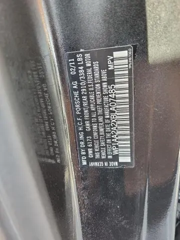 2011 PORSCHE CAYENNE   