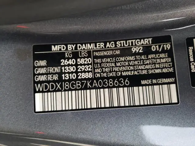 2019 MERCEDES-BENZ S 560 4MATIC  