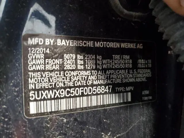 2015 BMW X3 XDRIVE28I  