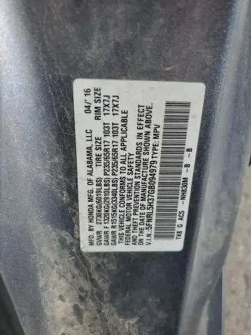 2016 HONDA ODYSSEY SE  