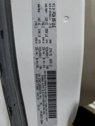 2016 CHRYSLER TOWN & COUNTRY LIMITED PLATINUM  