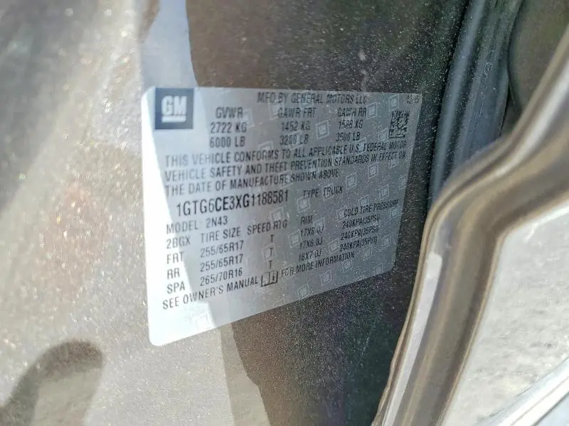 2016 GMC CANYON SLE  