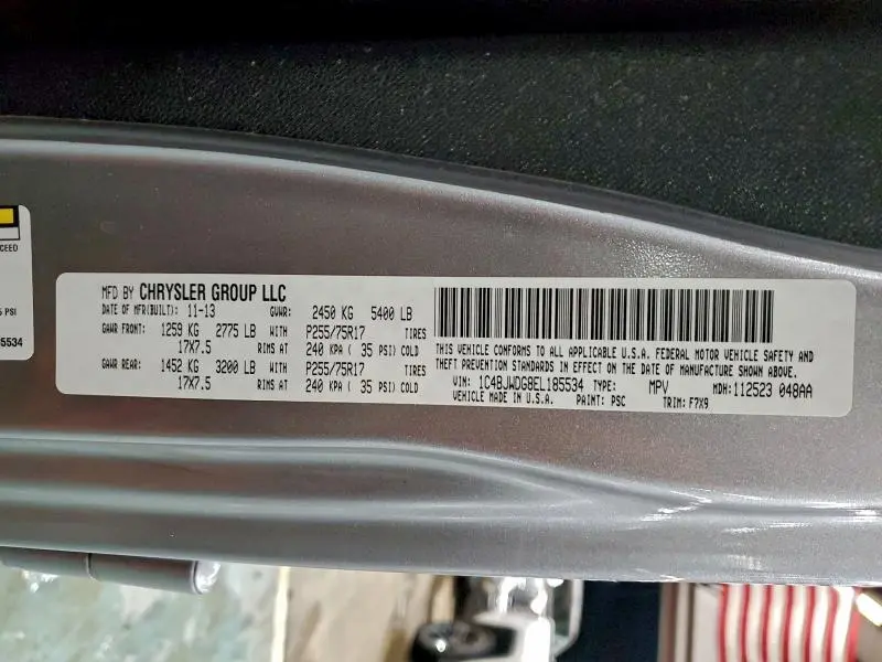 2014 JEEP WRANGLER UNLIMITED SPORT  