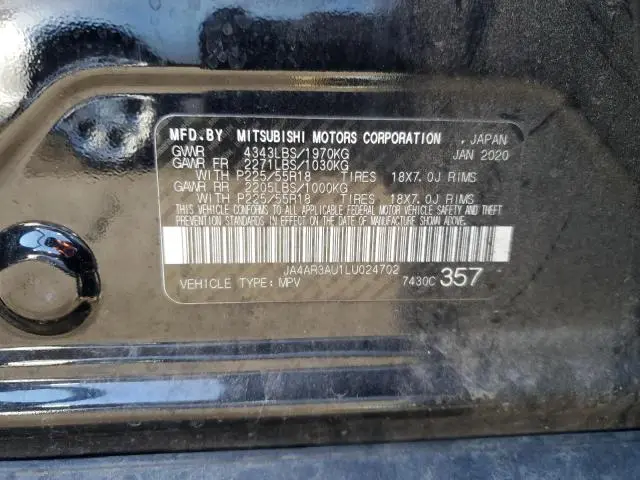 2020 MITSUBISHI OUTLANDER SPORT ES  