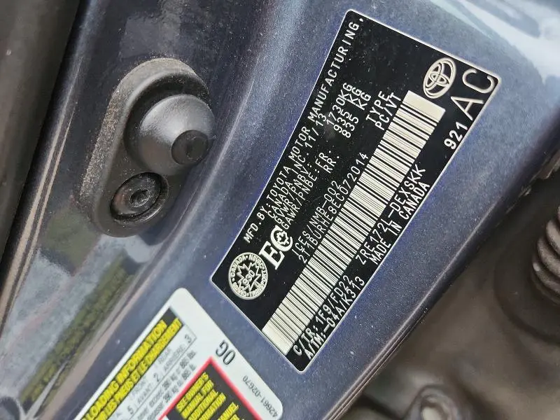 2014 TOYOTA COROLLA L  