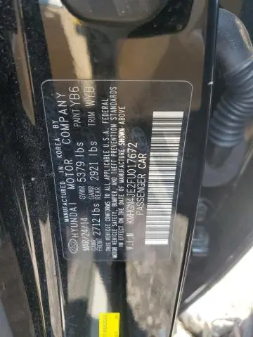 2015 HYUNDAI GENESIS 3.8L  