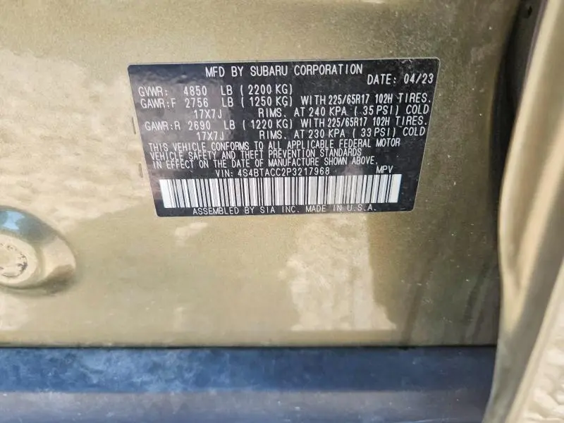 2023 SUBARU OUTBACK PREMIUM  