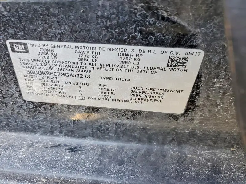 2017 CHEVROLET SILVERADO K1500 LTZ  