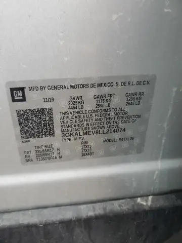 2020 GMC TERRAIN SLE  