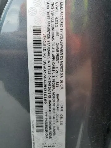 2011 VOLKSWAGEN JETTA SE  