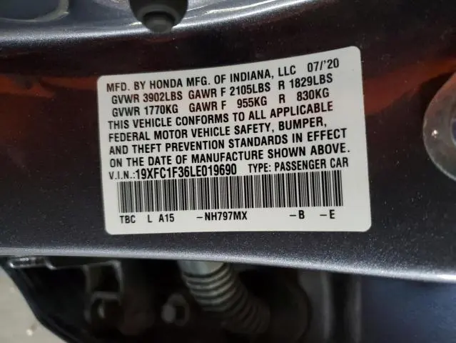 2020 HONDA CIVIC EX