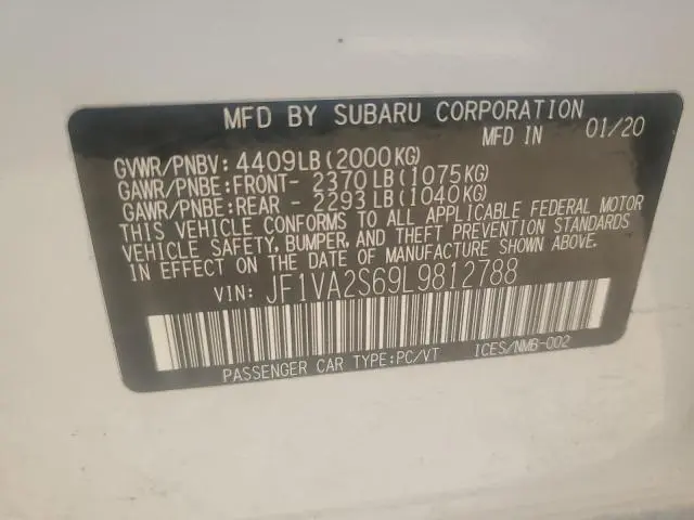 2020 SUBARU WRX STI  
