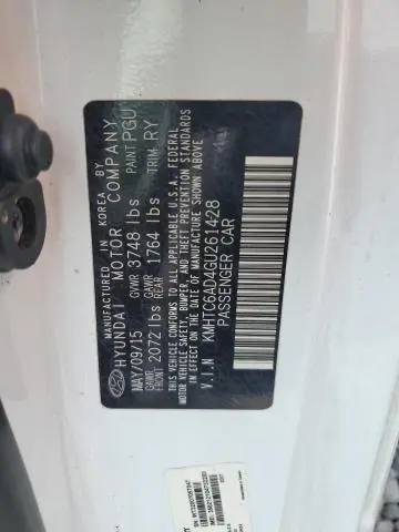 2016 HYUNDAI VELOSTER   