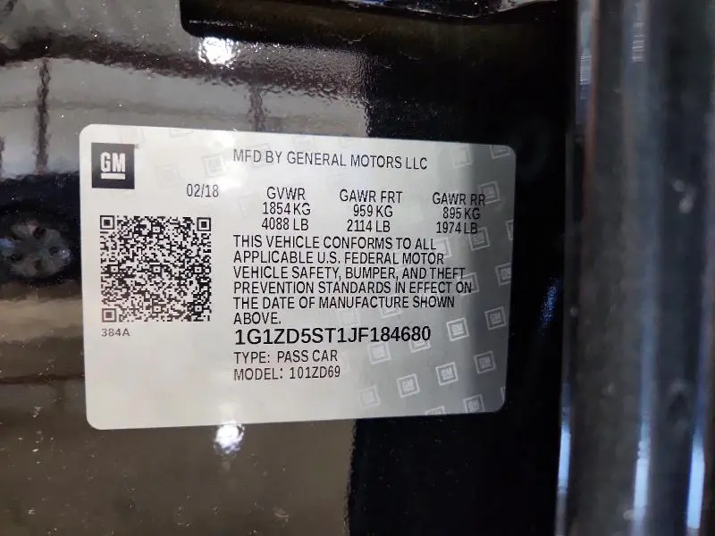 2018 CHEVROLET MALIBU LT  