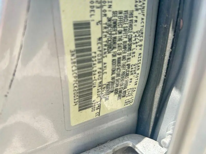 2012 NISSAN VERSA 1.8 S  