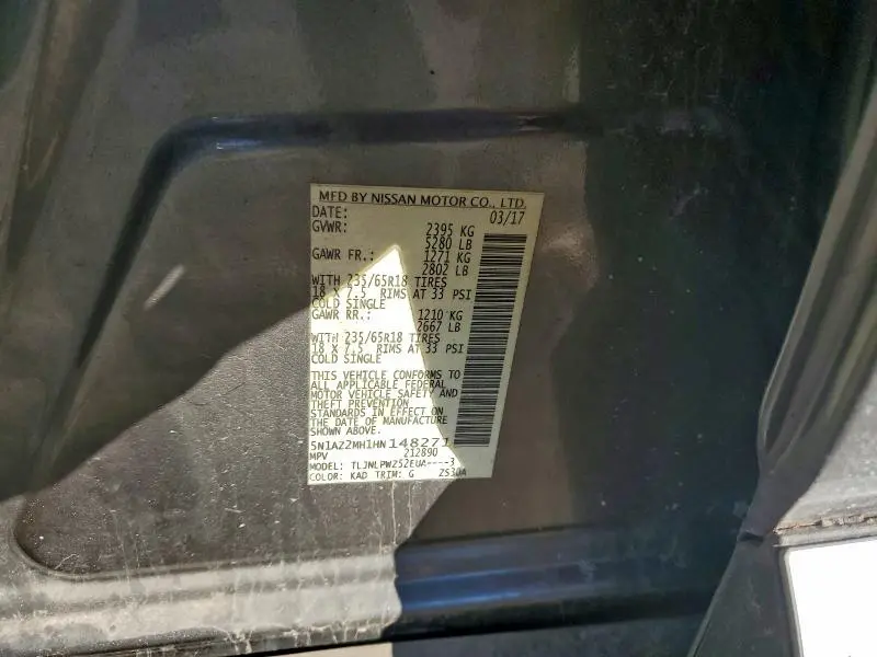 2017 NISSAN MURANO S  