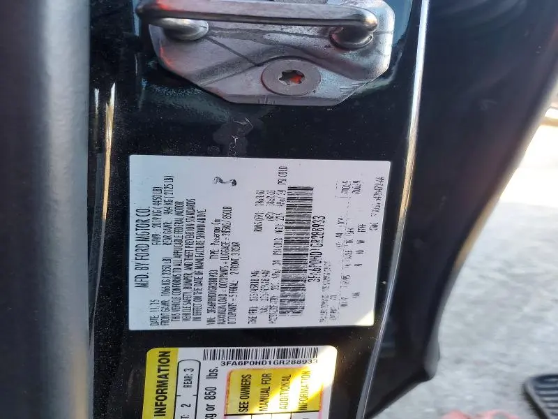 2016 FORD FUSION SE  
