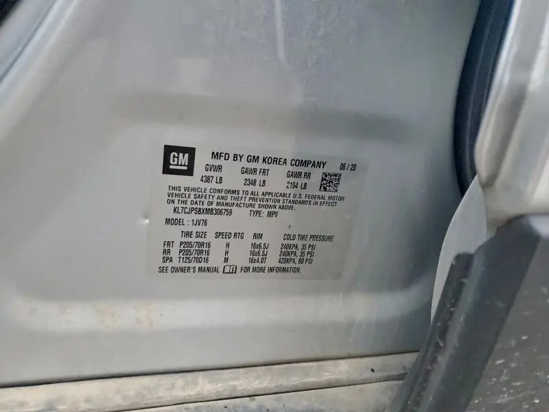 2021 CHEVROLET TRAX 1LT  