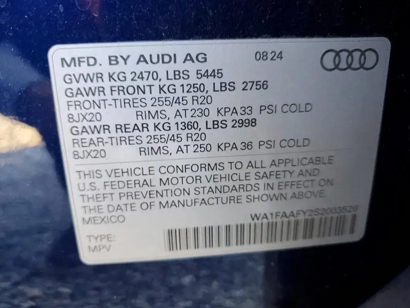 2025 AUDI Q5 PRESTIGE 45  