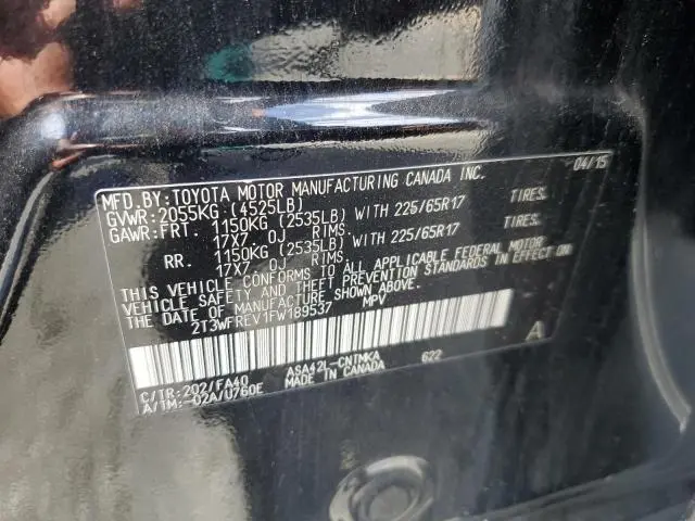 2015 TOYOTA RAV4 XLE  