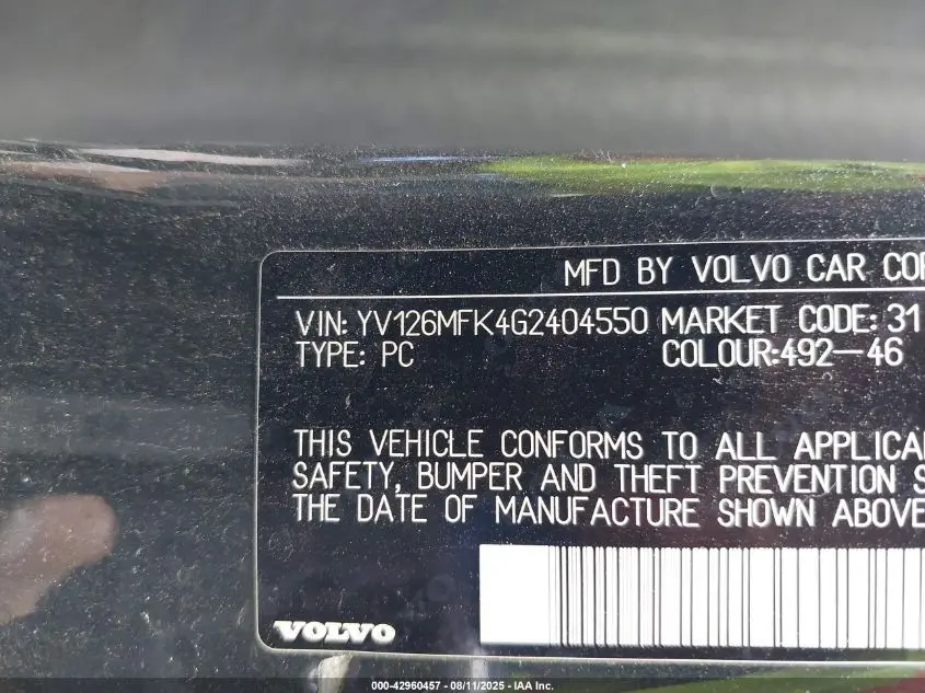 2016 VOLVO S60 T5 DRIVE-E PREMIER