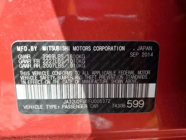2015 MITSUBISHI LANCER ES  