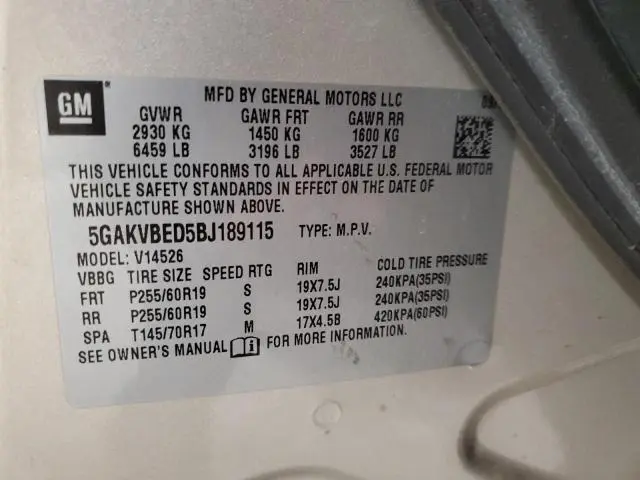 2011 BUICK ENCLAVE CXL  