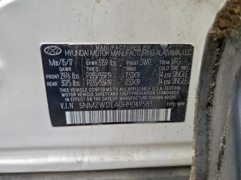 2017 HYUNDAI SANTA FE SPORT   