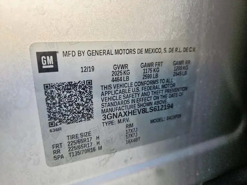 2020 CHEVROLET EQUINOX LS  