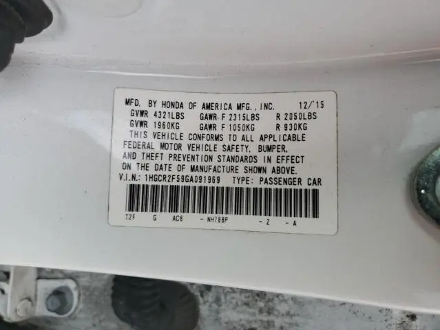 2016 HONDA ACCORD SPORT  