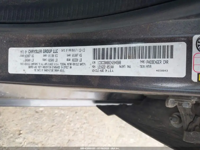 2014 CHRYSLER 200 LX