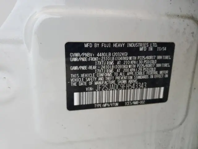 2015 SUBARU FORESTER 2.5I PREMIUM  