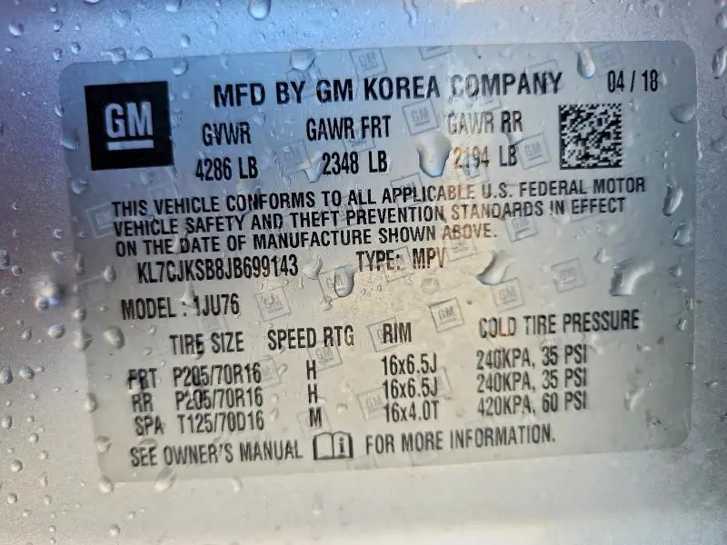 2018 CHEVROLET TRAX LS  