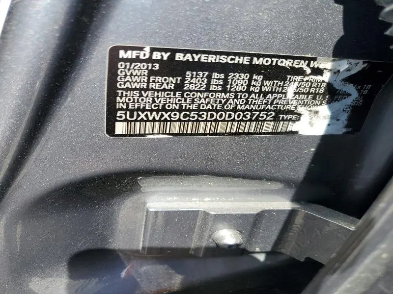 2013 BMW X3 XDRIVE28I  