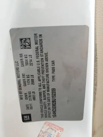 2011 BUICK LUCERNE CXL  