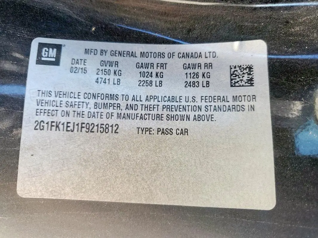 2015 CHEVROLET CAMARO 2SS  